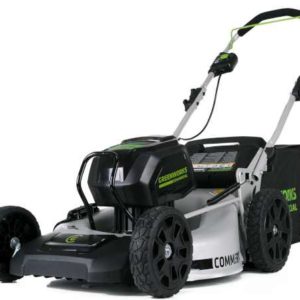 greenworks 21 inch push mower with lithium-ion battery model gm210