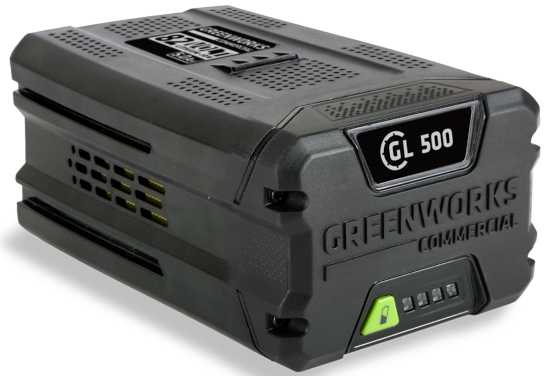 greenworks-5aH-battery-model-gl500 greenworks 5aH 82 volt battery model gl500