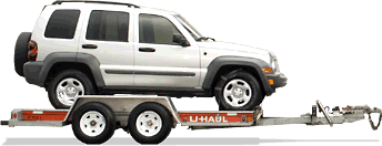 AutoTransportLarge u-haul auto transport auto trailer