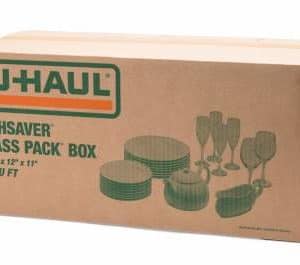 dishsaver glass pack box by u-haul for moving glassware and dishes