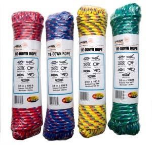 polypropolene rope in 4 colours and lengths of 100 feet each