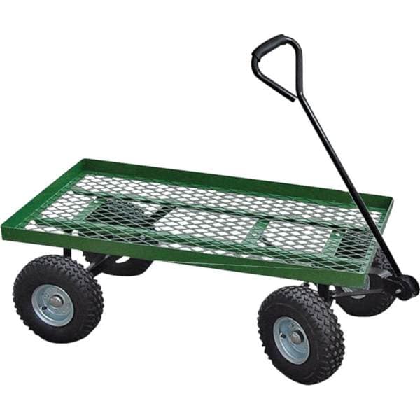 600 pound capacity flat bed mesh garden cart