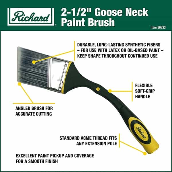 A. Richard Goose Neck Brush 2 1/2" - Image 2