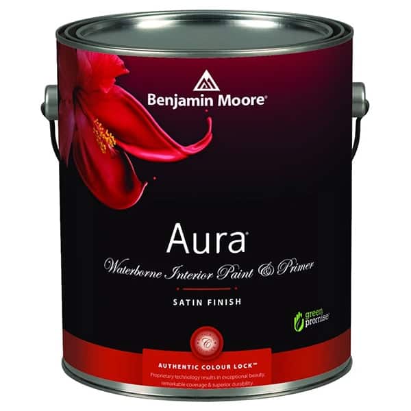 benjamin moore aura satin sheen paint can