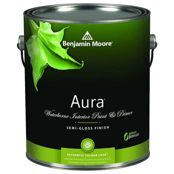 benjamin moore aura semi-gloss sheen paint can