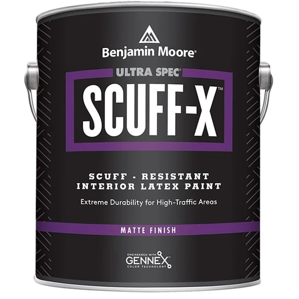 benjamin moore scuff-x matte sheen paint can