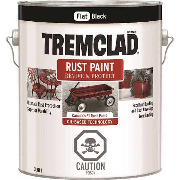 tremclad rust paint flat black