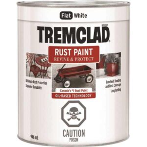 tremclad flat white quart can
