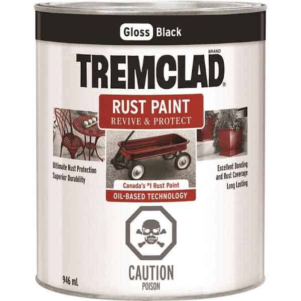 tremclad rust paint gloss black