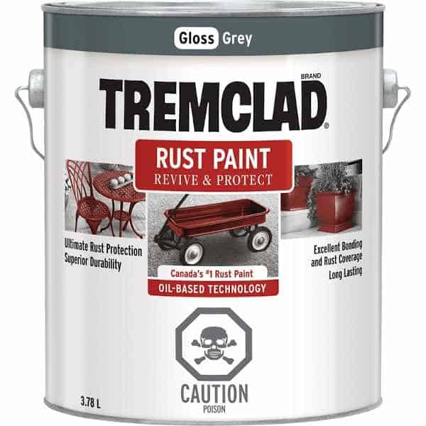 tremclad rust paint grey gloss