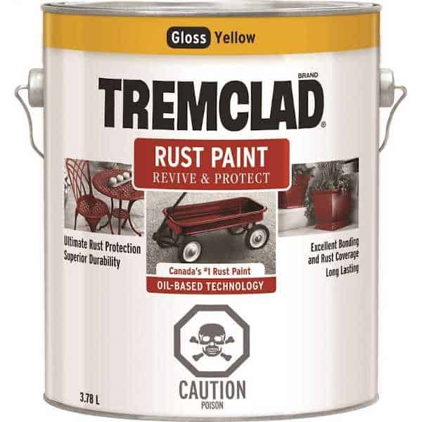 tremclad rust paint yellow