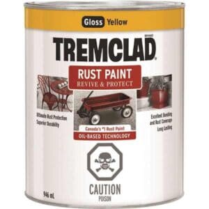 tremclad yellow gloss quart can