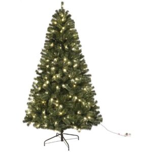 prelit christmas fir tree
