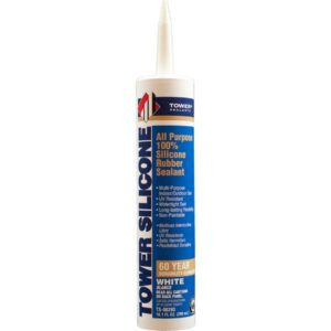 tower all purpose silicone white caulking