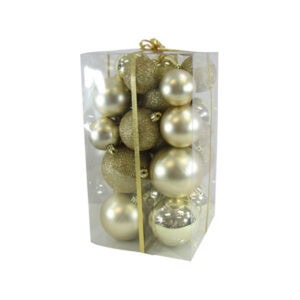christmas balls 27 pcs 3 sizes gold shiny and matt