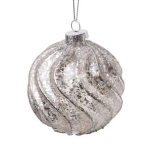christmas glass ball champagne shiny mercury look