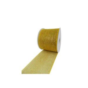 christmas mesh ribbon gold sparkle