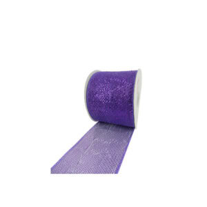 christmas mesh ribbon purple sparkle