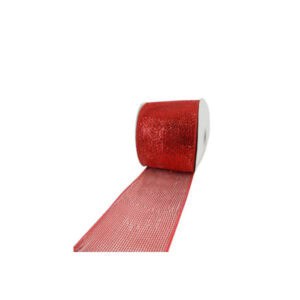 christmas mesh ribbon red sparkle