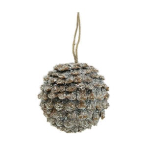 christmas ornament iced pinecone