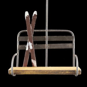 christmas ornament metal ski chair lift