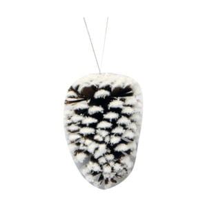 christmas ornament pinecone with snow