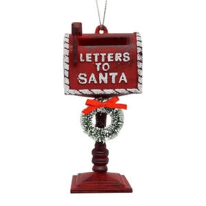 christmas ornament red mailbox