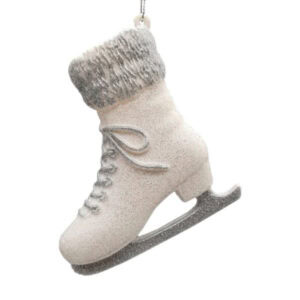christmas ornament white ice skate
