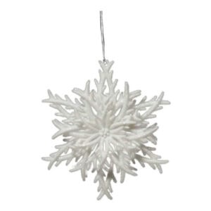 christmas ornament white layered snowflake
