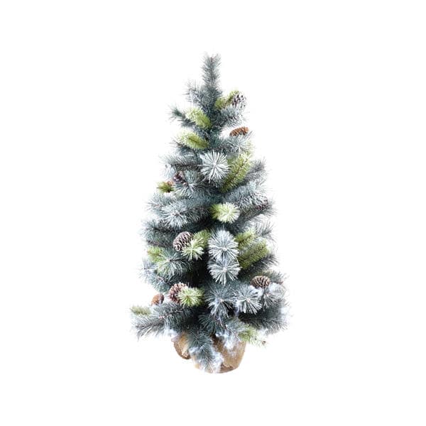 christmas table top flocked tree grouse pine