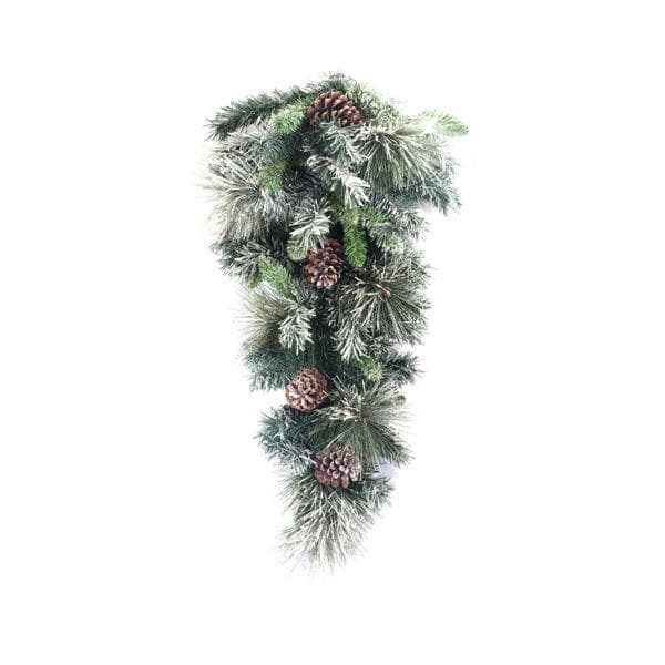 christmas teardrop grouse piine with pine cones