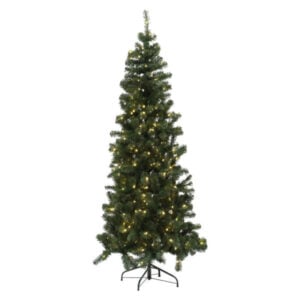christmas tree prelit slim pvc pine led 4 ft