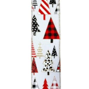 christmas wired ribbon xmas trees