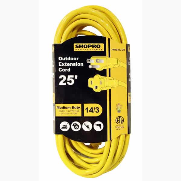 outdoor yellow extension cord