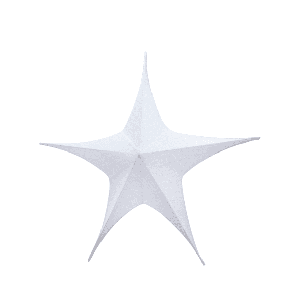 Christmas decor folding shimmer star 32 inch white colour