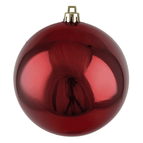 christmas ball shiny cranberry colour