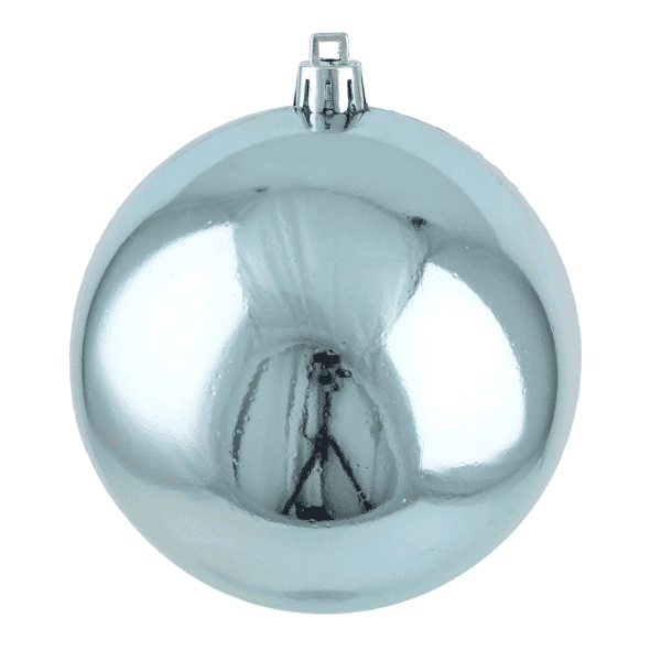 christmas ball shiny light blue colour
