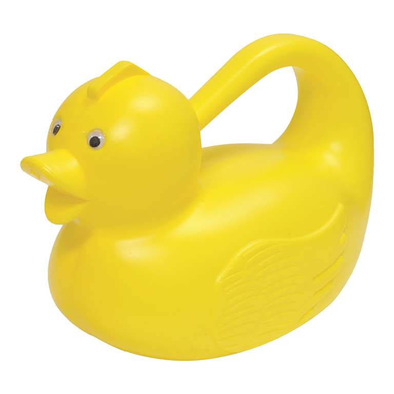 kids watering can in shape of yellow duck