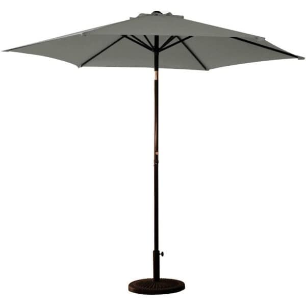 slate gray umbrella on 9 foot aluminum pole