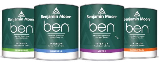 paint-cans-ben four cans of benjamin moore ben paint