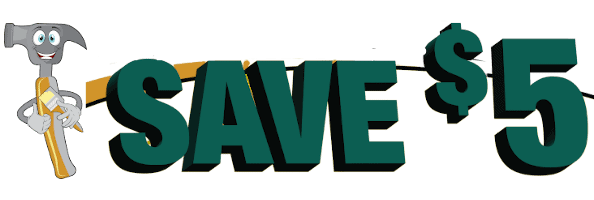 save-5-handie handie mascot beside text that says save $5