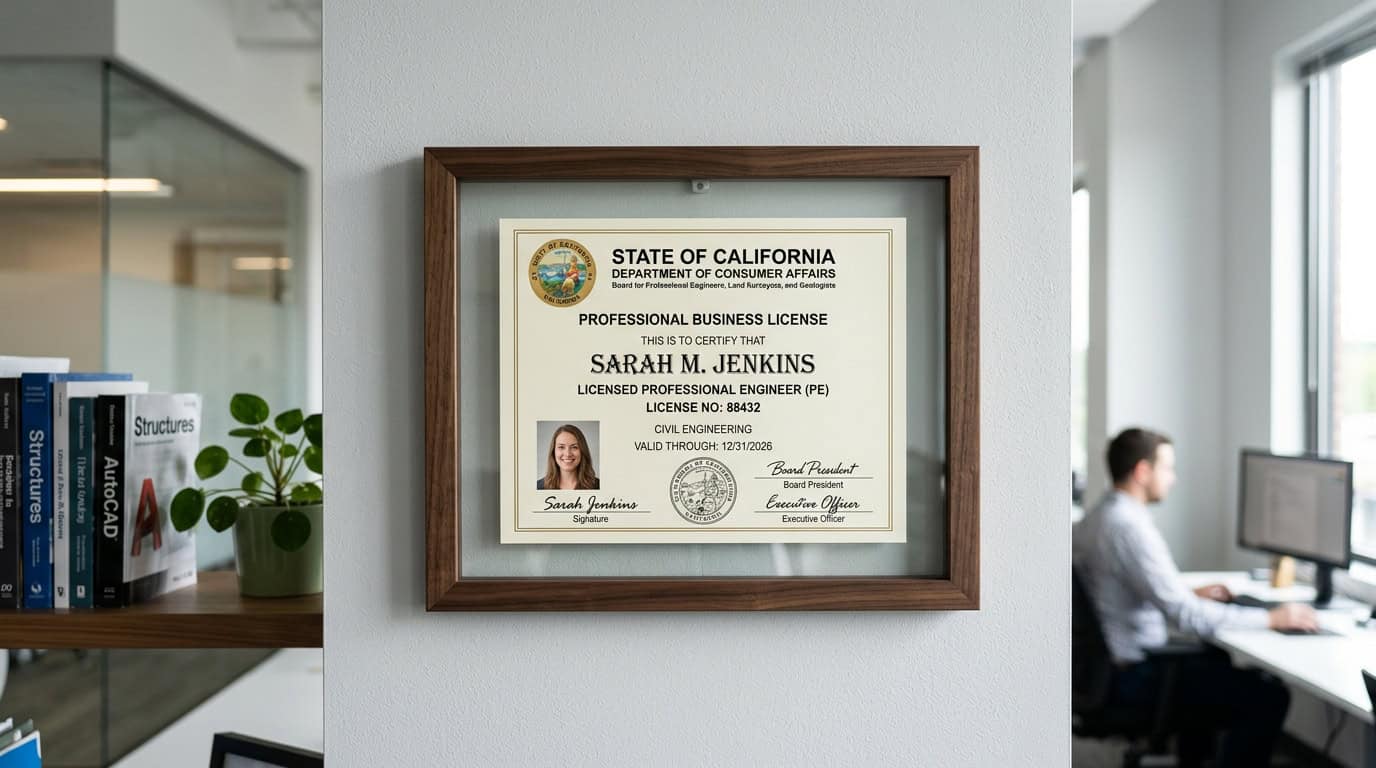 California Professional Contractor Licensing Official Seal