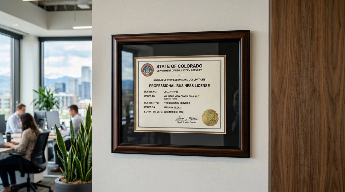 Colorado Professional Contractor Licensing Official Seal