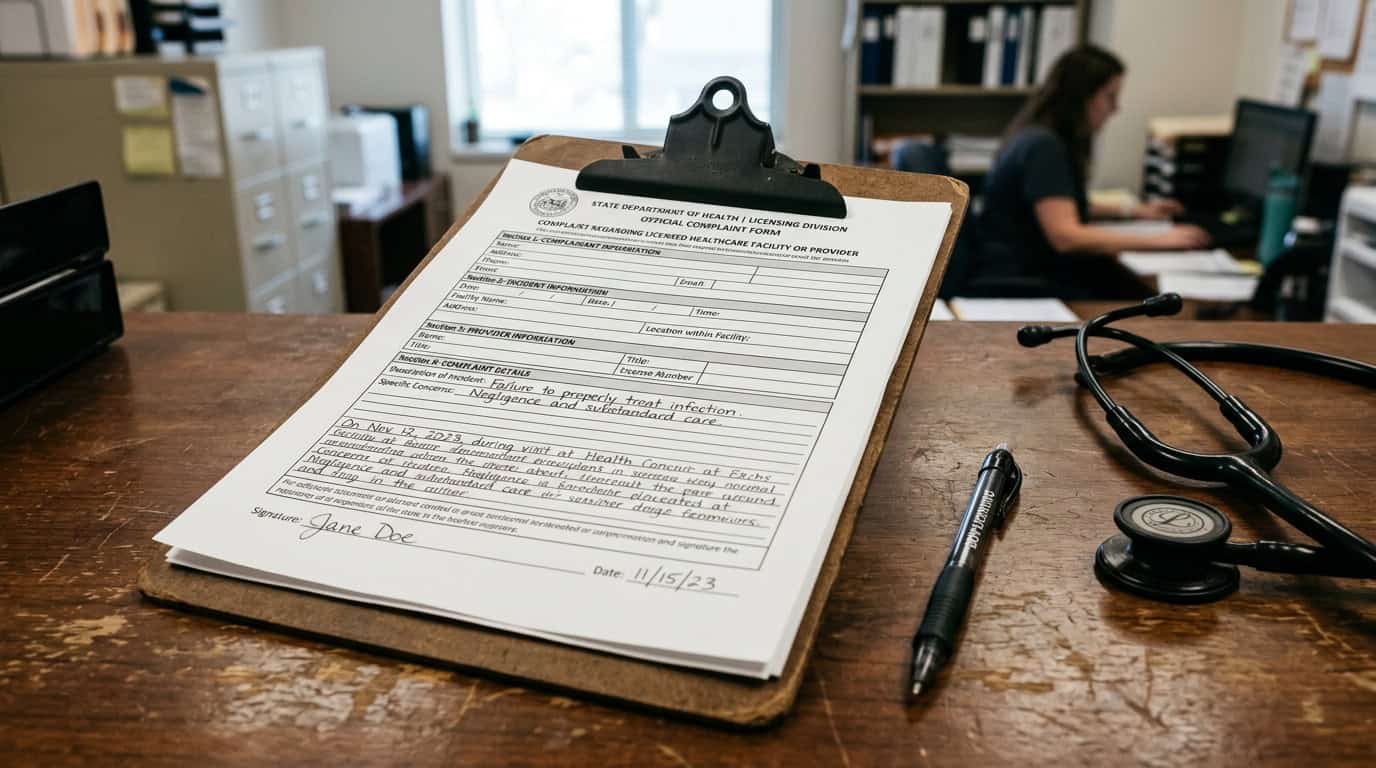 State Department of Public Health regulatory investigation intake form