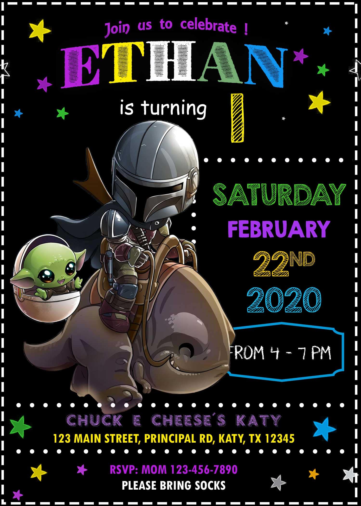 Baby Yoda Birthday Invite Lovely Invite