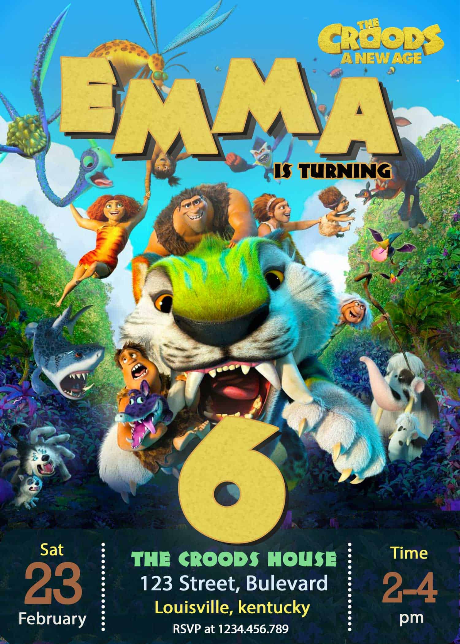 The Croods A New Age Birthday Invitation | Fantastic Invite