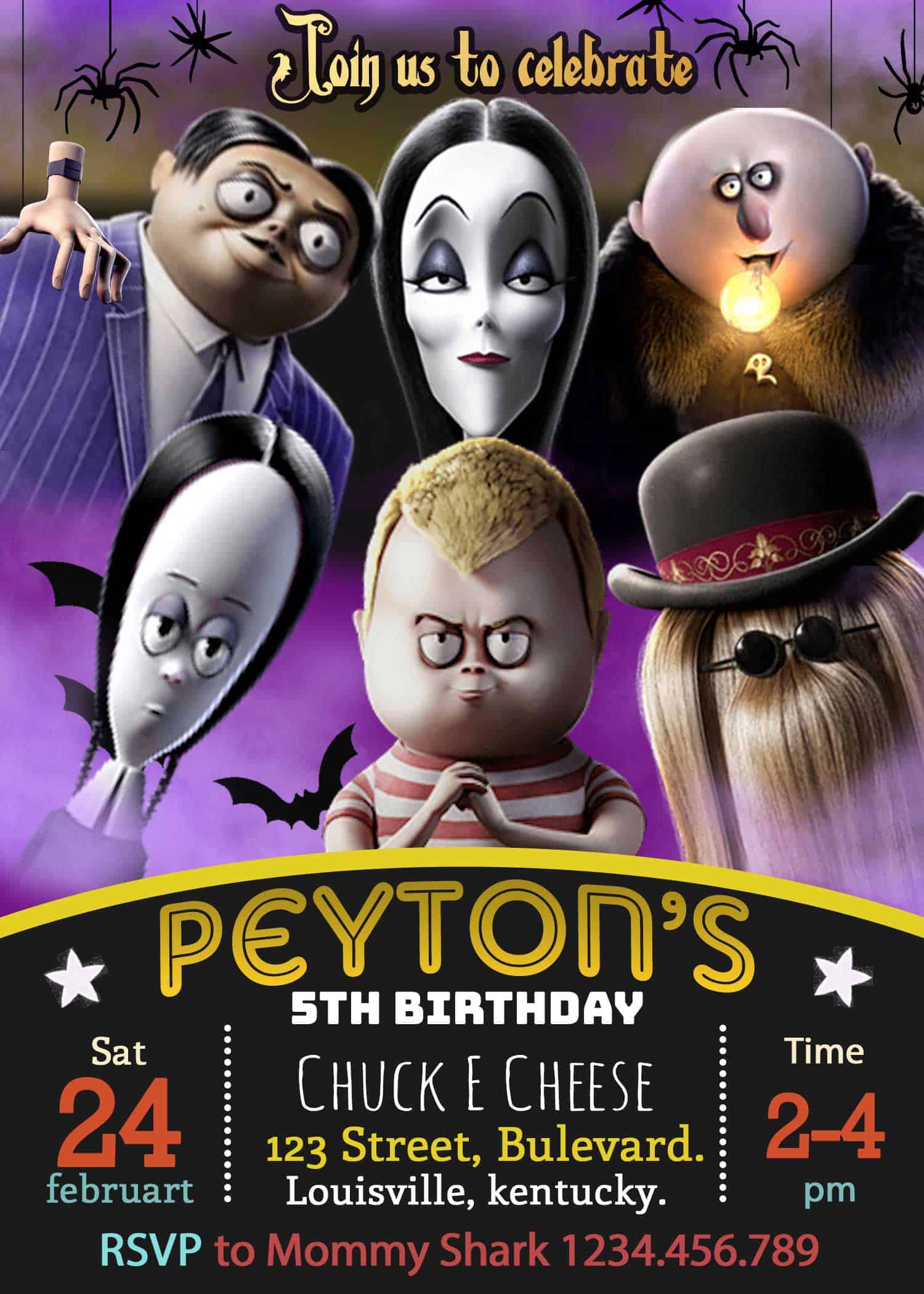 the-addams-family-birthday-invitation-free-backside-24h-ready