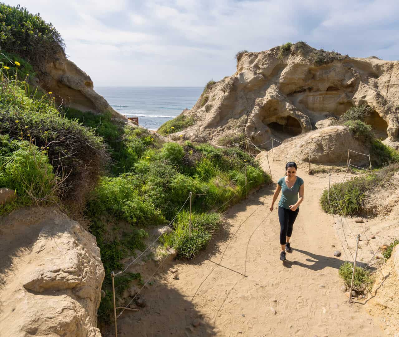 Woman Hiking in Torrey Pines