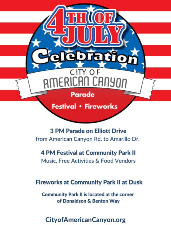 American Canyon 4th of July Parade, Festival & Fireworks 2023