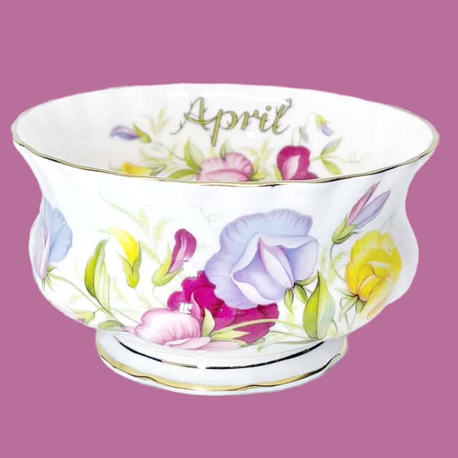 Royal Albert Flower Of The Month April Tea Sugar Bowl Clyde on 4th